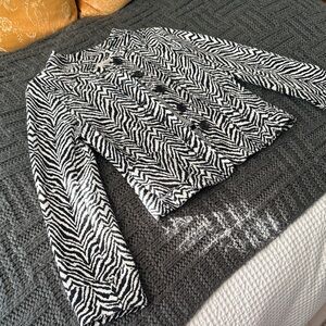 ECI Black and White Patterned Jacket